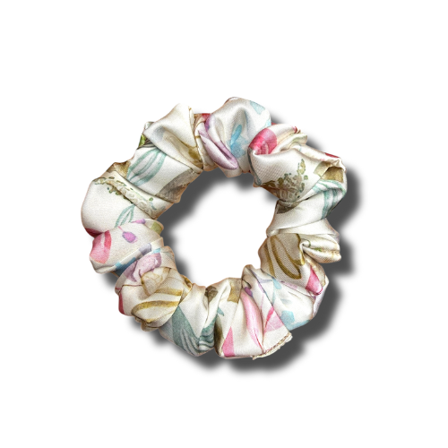 SCRUNCHIE MIDI / Blanco Floreado